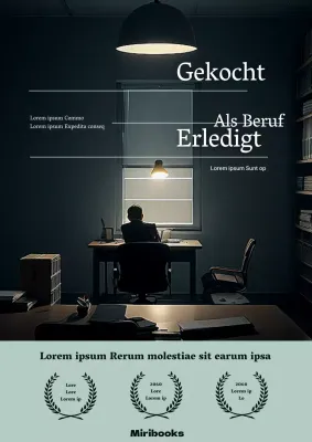 Einband eines Selbsthilfebuchs mit dunklen Illustrationen