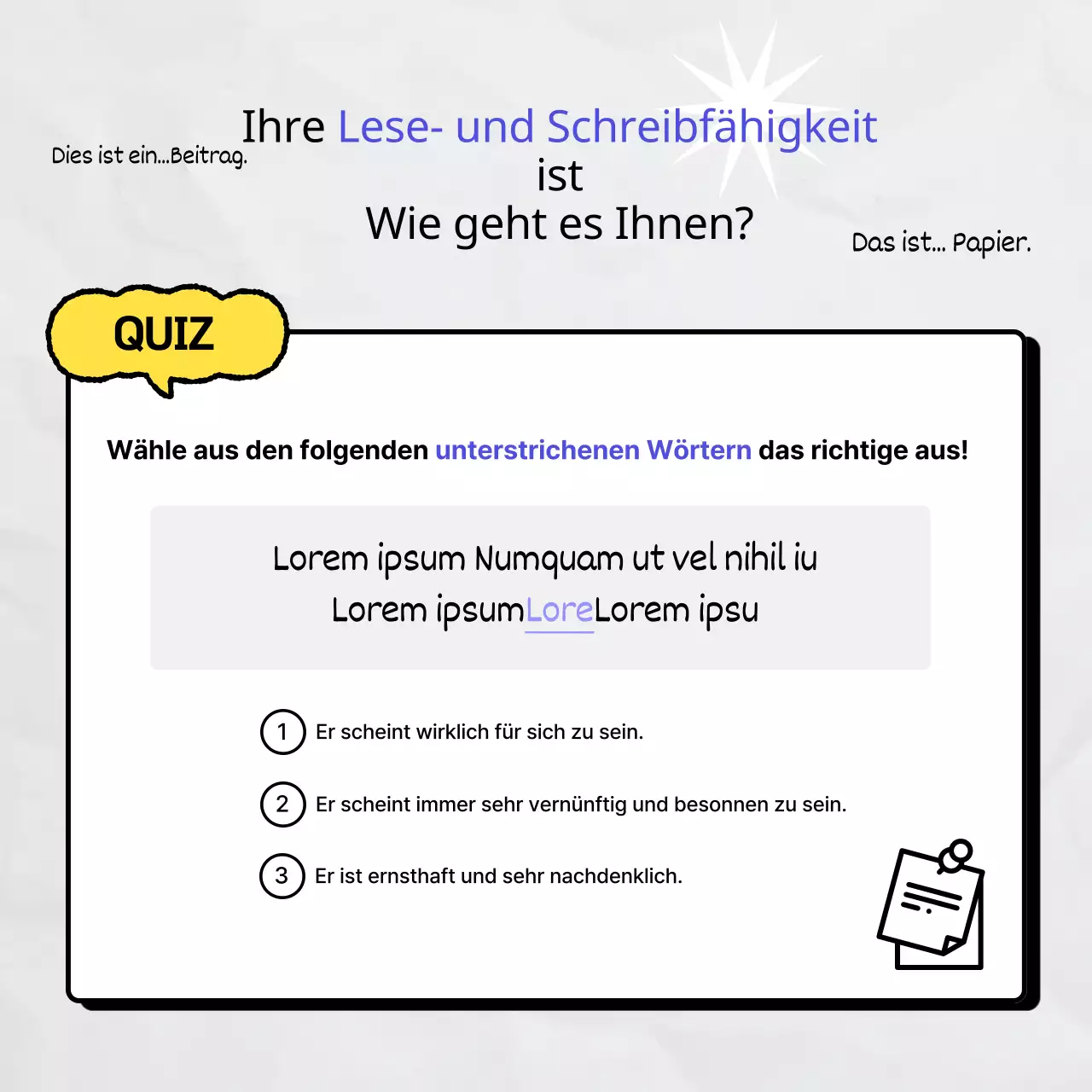 Förderung der Alphabetisierung mit einem gelb-blauen, kitschigen Doodle-Konzept