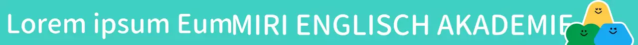 Niedliche English Academy in Gelb, Grün und Blau