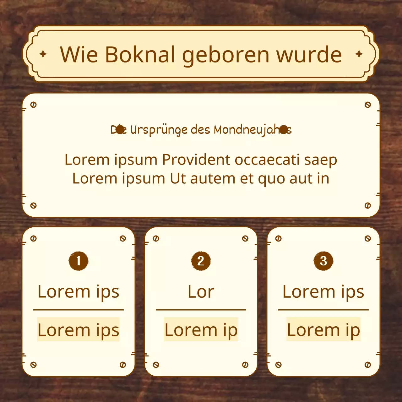 Über das traditionelle dreiteilige Outfit in Braun und Beige