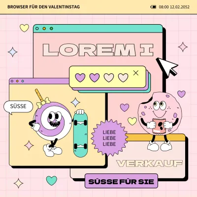 Werben Sie für eine kitschige Verkaufsaktion zum Weißen Tag in Rosa und Gelb