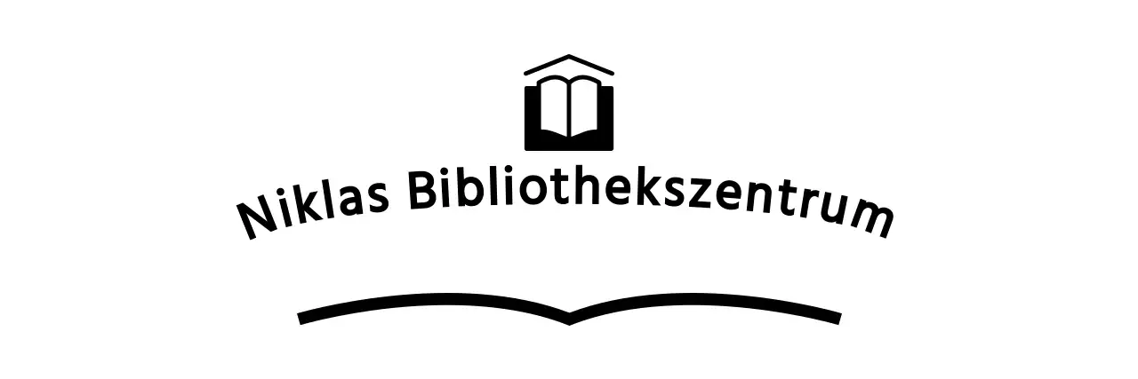 Bibliothekszentrum einer öffentlichen Einrichtung mit Buchillustrationslogo