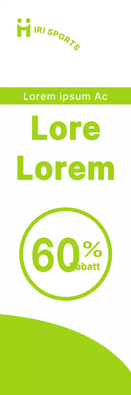 Ein klares Konzept in Weiß und Limonengrün für die Ankündigung und Bewerbung von Open-Sale-Veranstaltungen für Sportbekleidung.