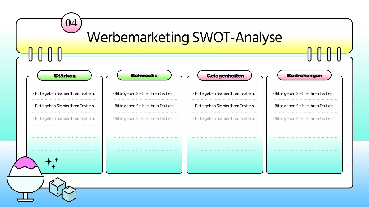 Kitschiger Strategiebericht mit Urlaubskalenderkonzept