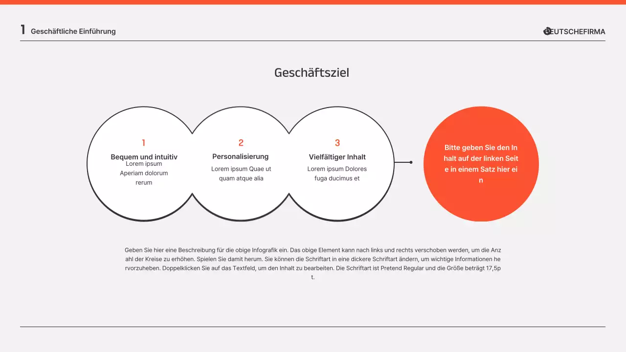 Geschäftsberichtspräsentationen in Orange und Grau