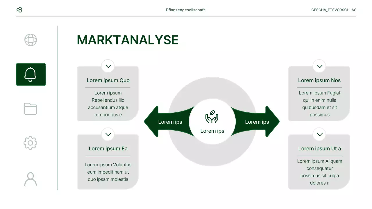 Business Business Vorschlag in weiß und grün natürlichen Blatt Konzept