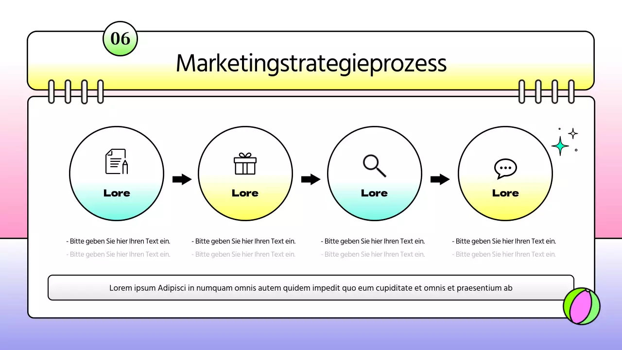 Kitschiger Strategiebericht mit Urlaubskalenderkonzept