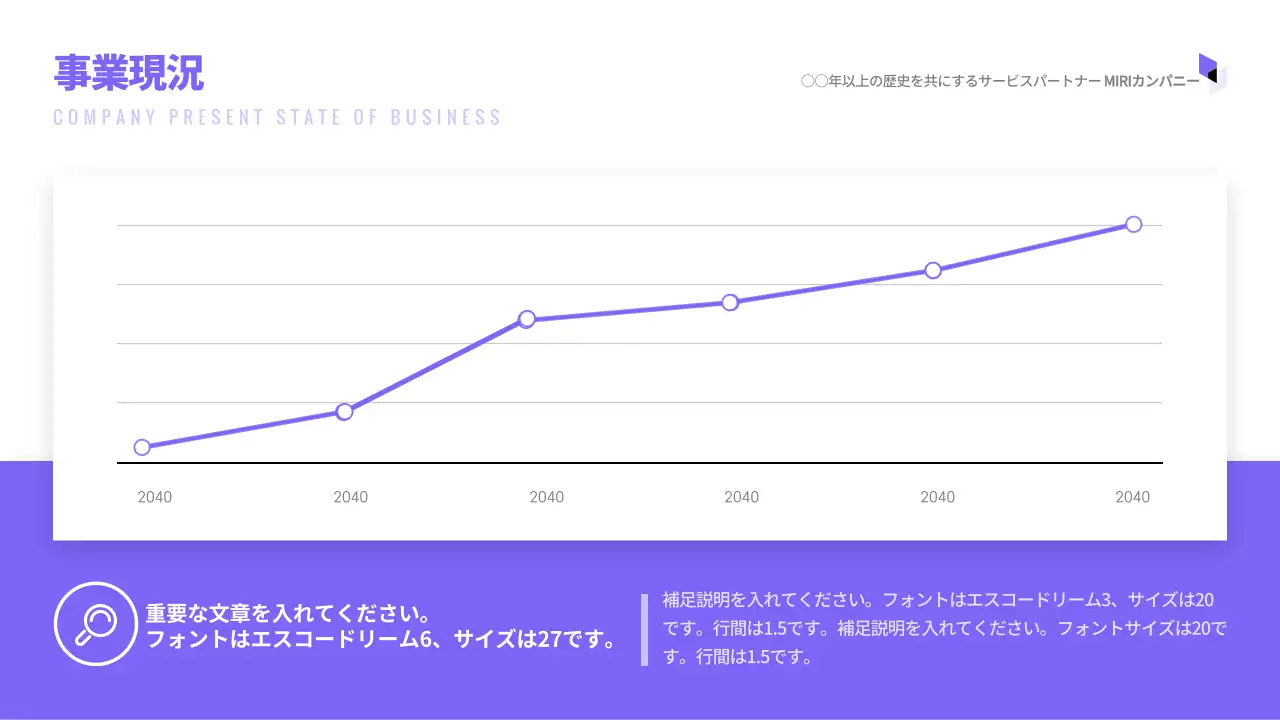紫 モダン ビジネス プレゼンテーション