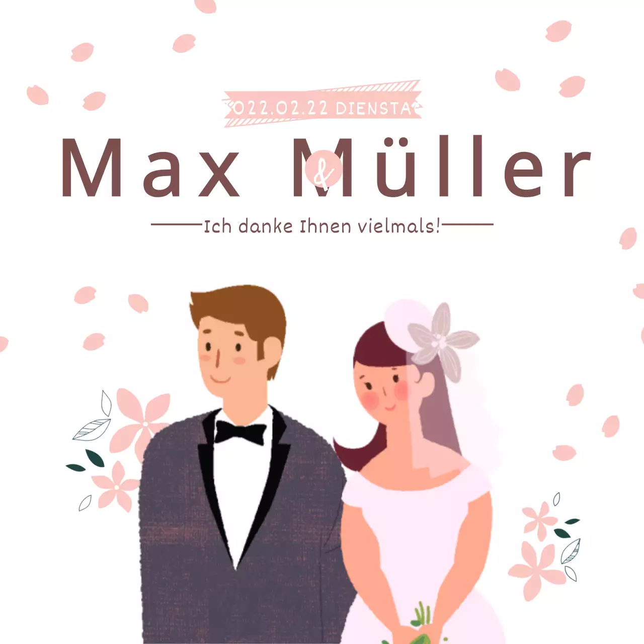 Braut und Bräutigam