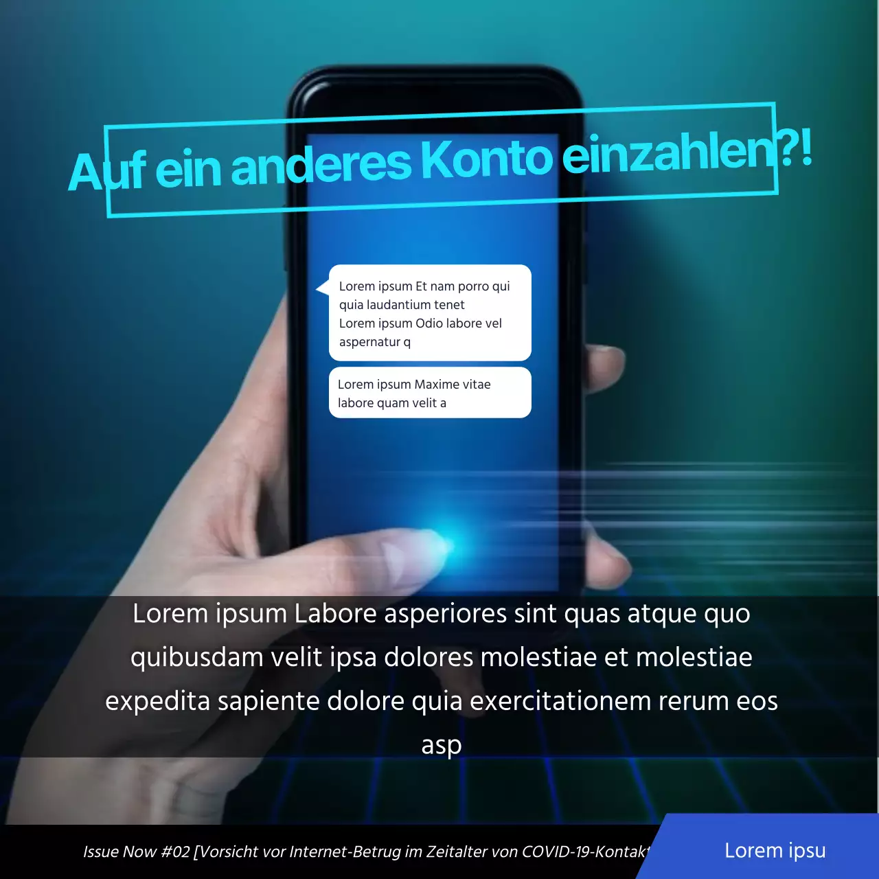 bluetonephotoEinfacheInternetScamCardNews