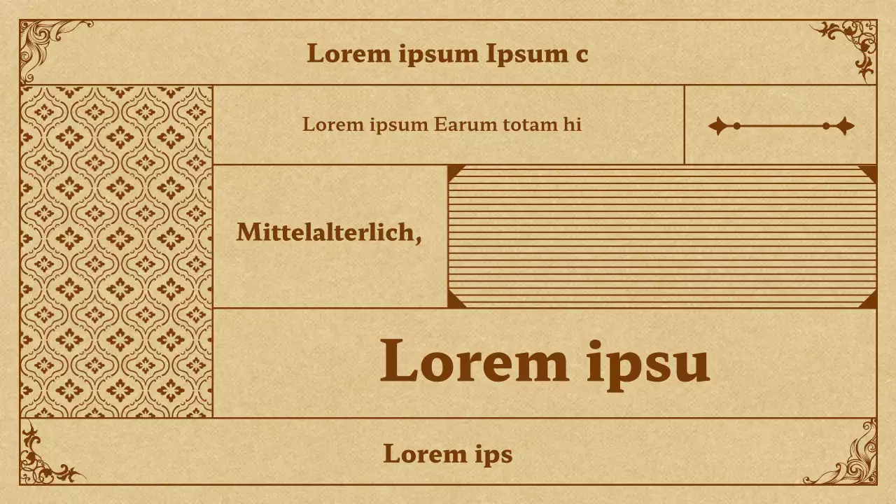 Mittelalterliche Kunst in Beige und Braun Präsentation
