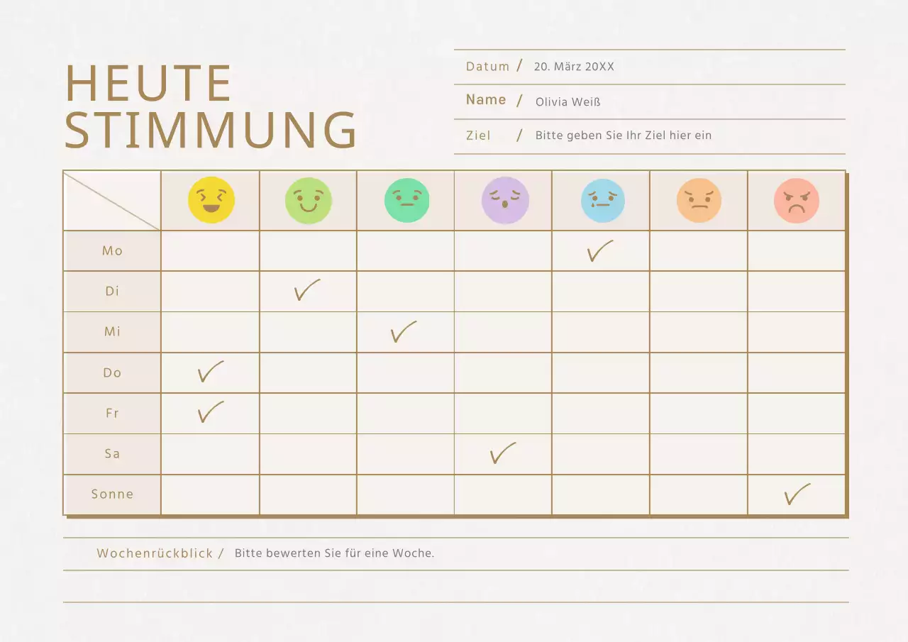 Ein sauberer, beigefarbener Tisch für die Tagesstimmung