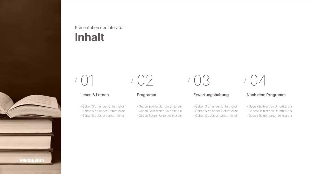 Einführung in das thematische Leseprogramm Brown