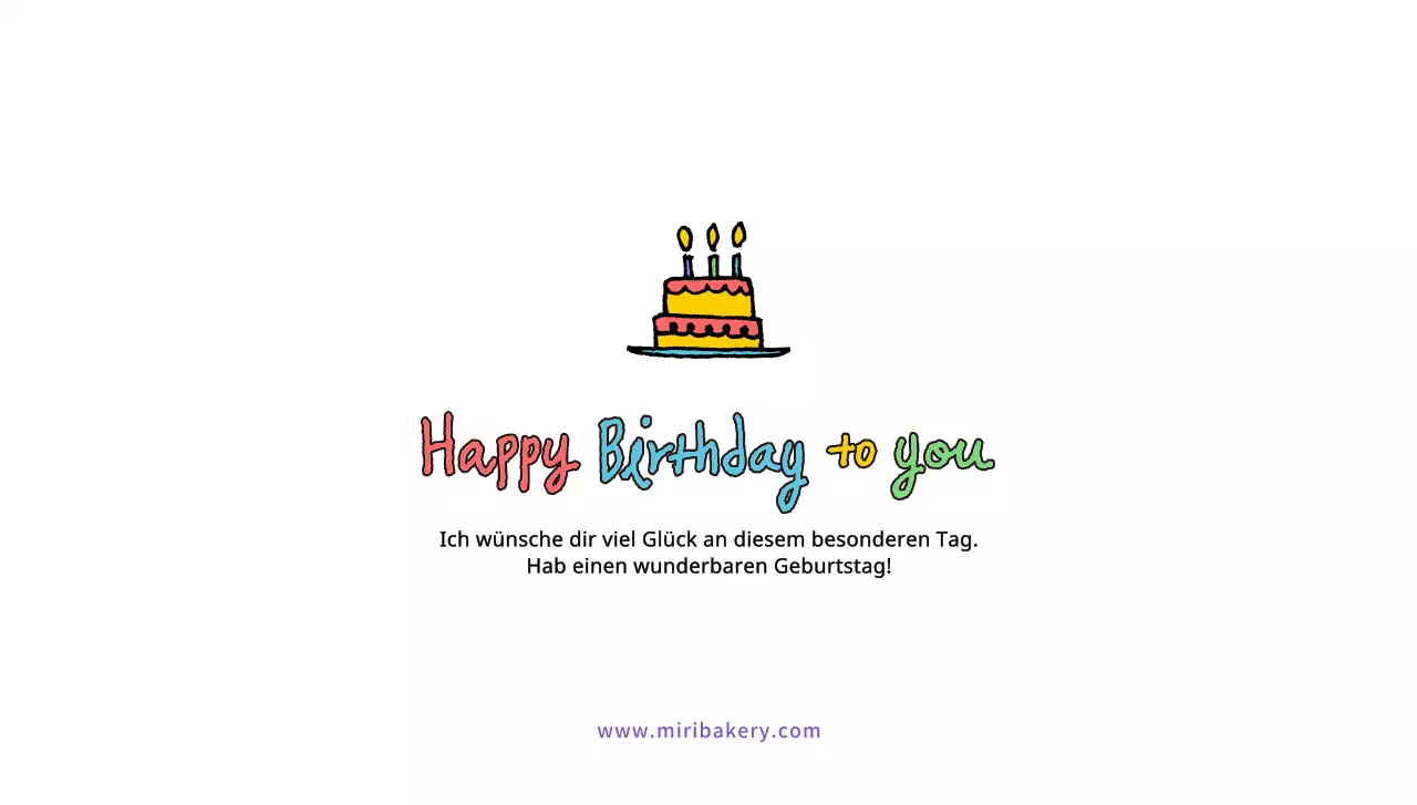 Geburtstagsfeier mit einem bunten handgezeichneten Konzept Kuchen Illustration