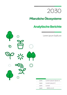 Grünes Pflanzensymbol Konzeptbericht