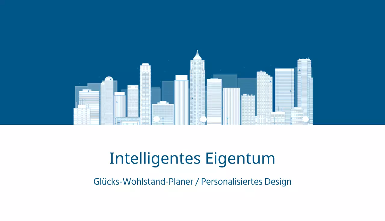 Visitenkarte für ein Immobilienunternehmen in Blau