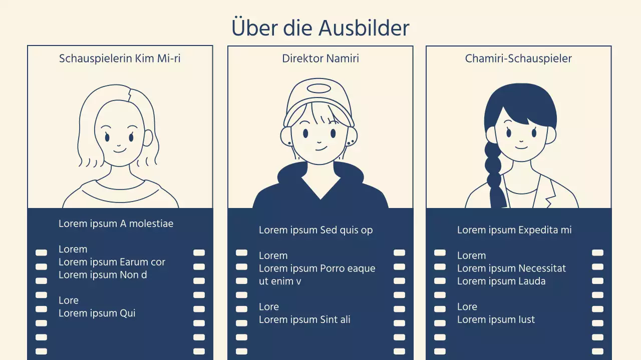 Cinemaconcept-Workshop in Marine- und Rosatönen