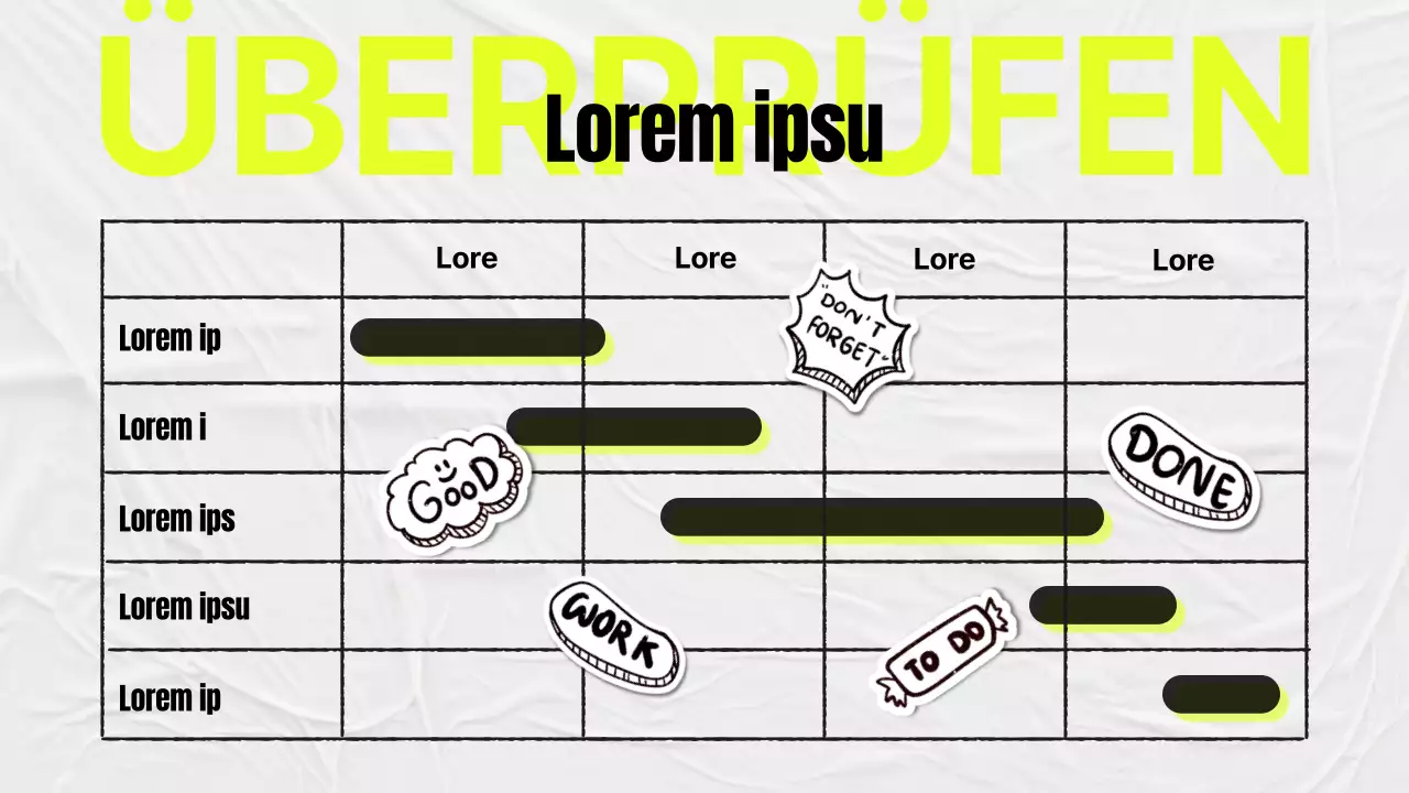 Einfaches Studienprotokoll in Gelb und Grau