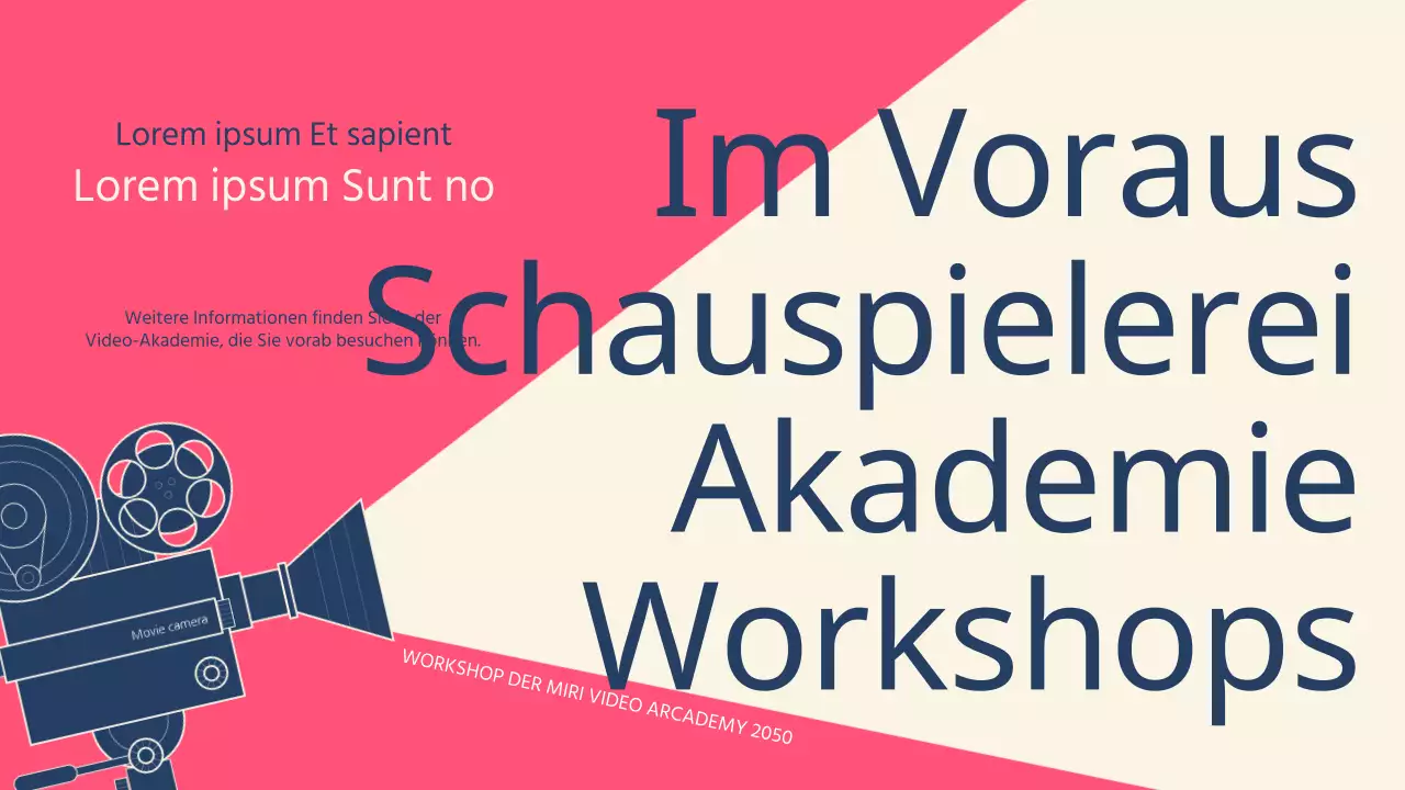 Cinemaconcept-Workshop in Marine- und Rosatönen