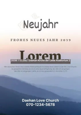 Neujahrsgottesdienst zum Erntedankfest