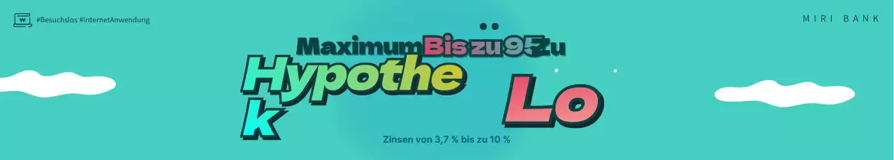 Hellblau und rosa Hypothek gif animiertes Video-Banner