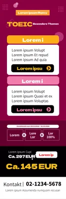 Rote Textbetonung Gepflegt und aufgeräumt TOEIC-Sonderveranstaltung Schulförderung