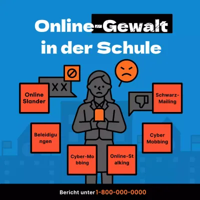 Blaue Fettschrift Leitfaden für Missbrauchsarten