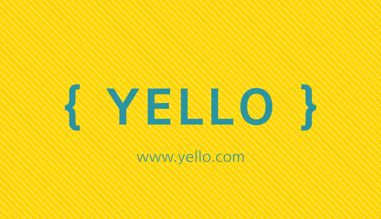 黄色 シンプル ビジネス 名刺