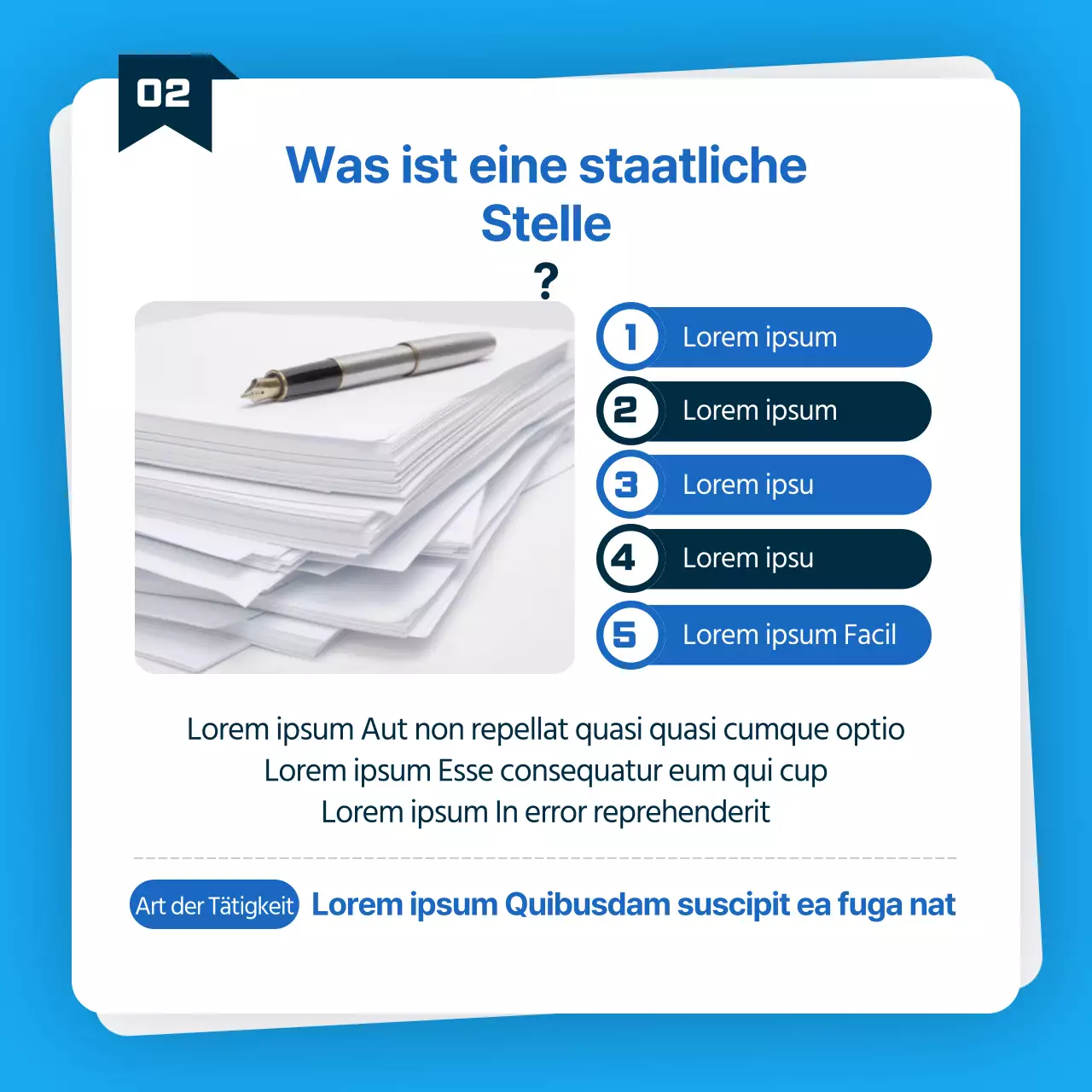 Einstellung von Teilzeitkräften in blauen und hellblauen Ämtern