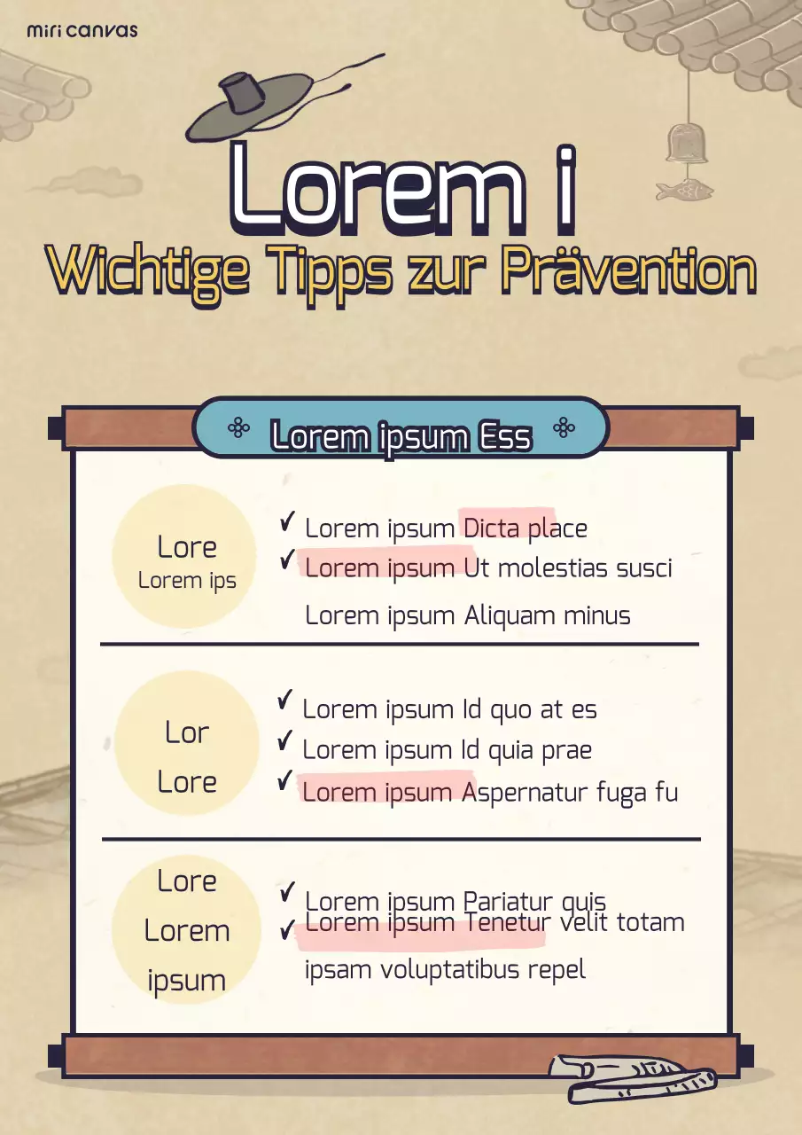 Hinweis auf das traditionelle braune Illustrationskonzept