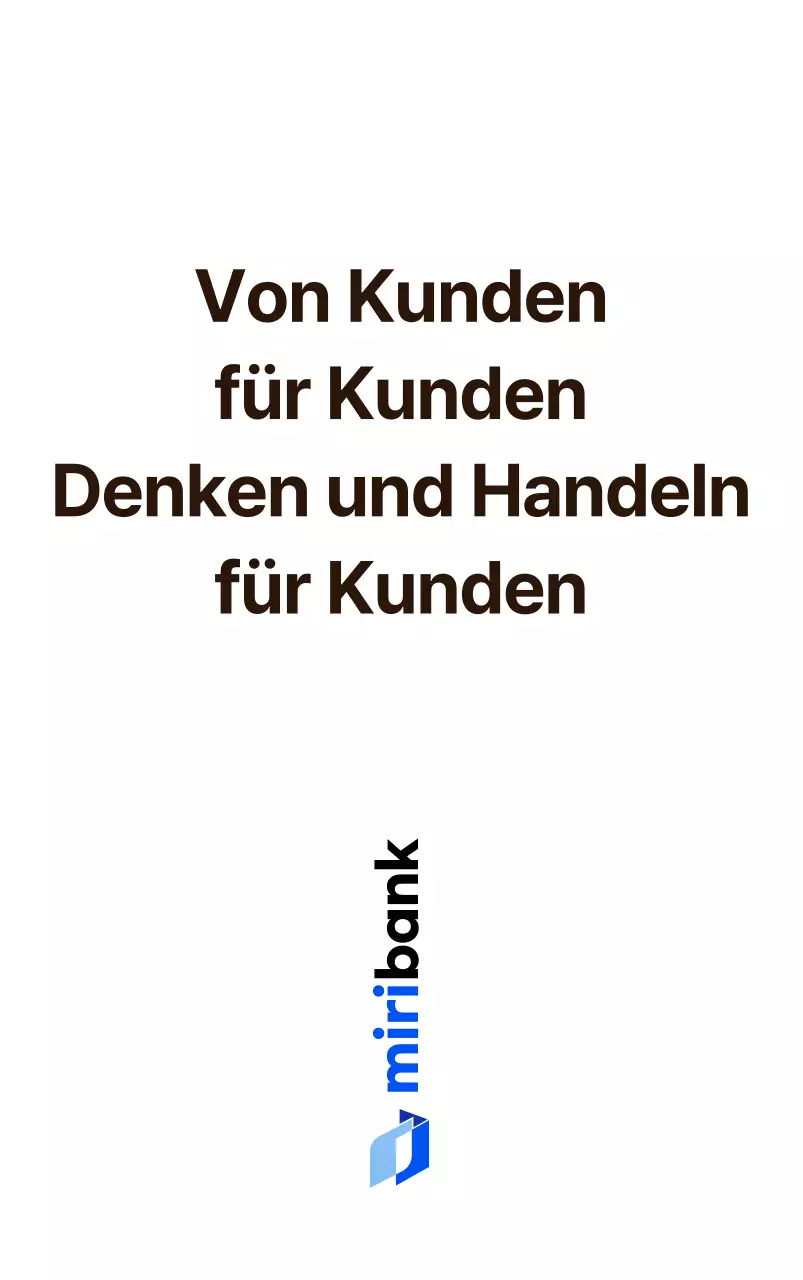 Zur Werbung für eine Bank mit einem blau-schwarzen Logo