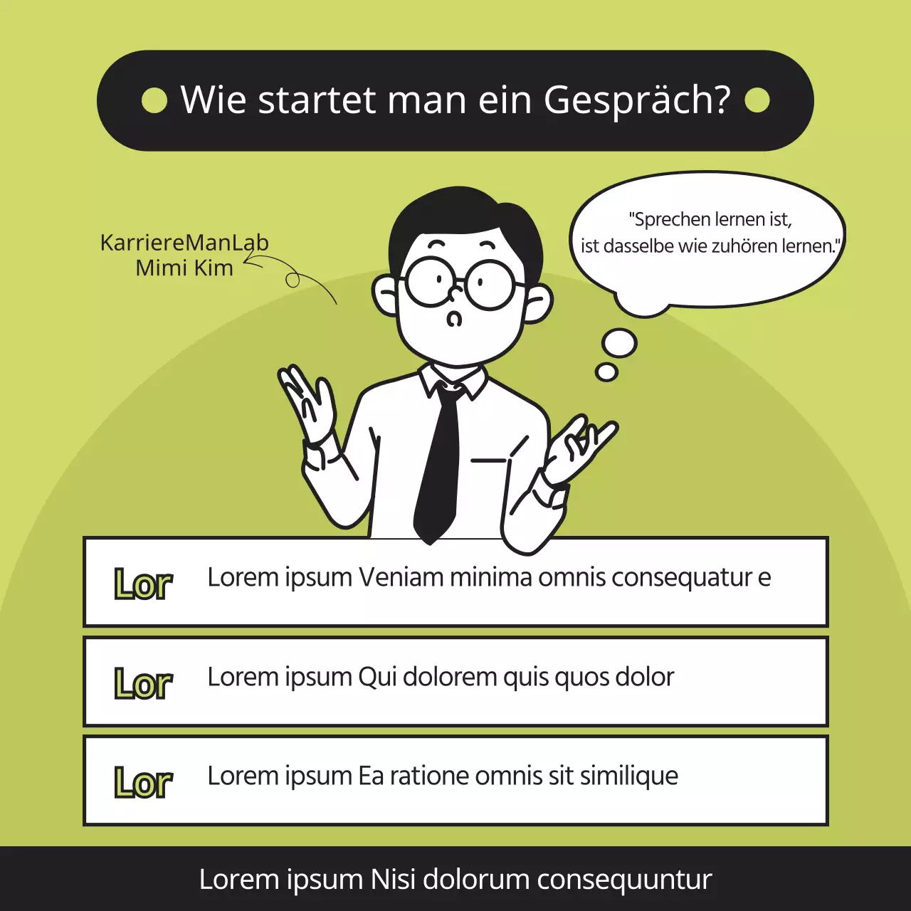 Lime green and black social life cardNews