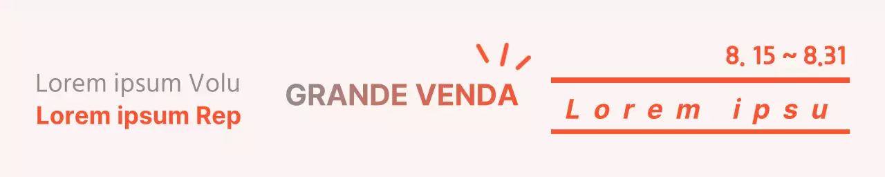Cartão laranja e cinzento de desconto para evento horizontal