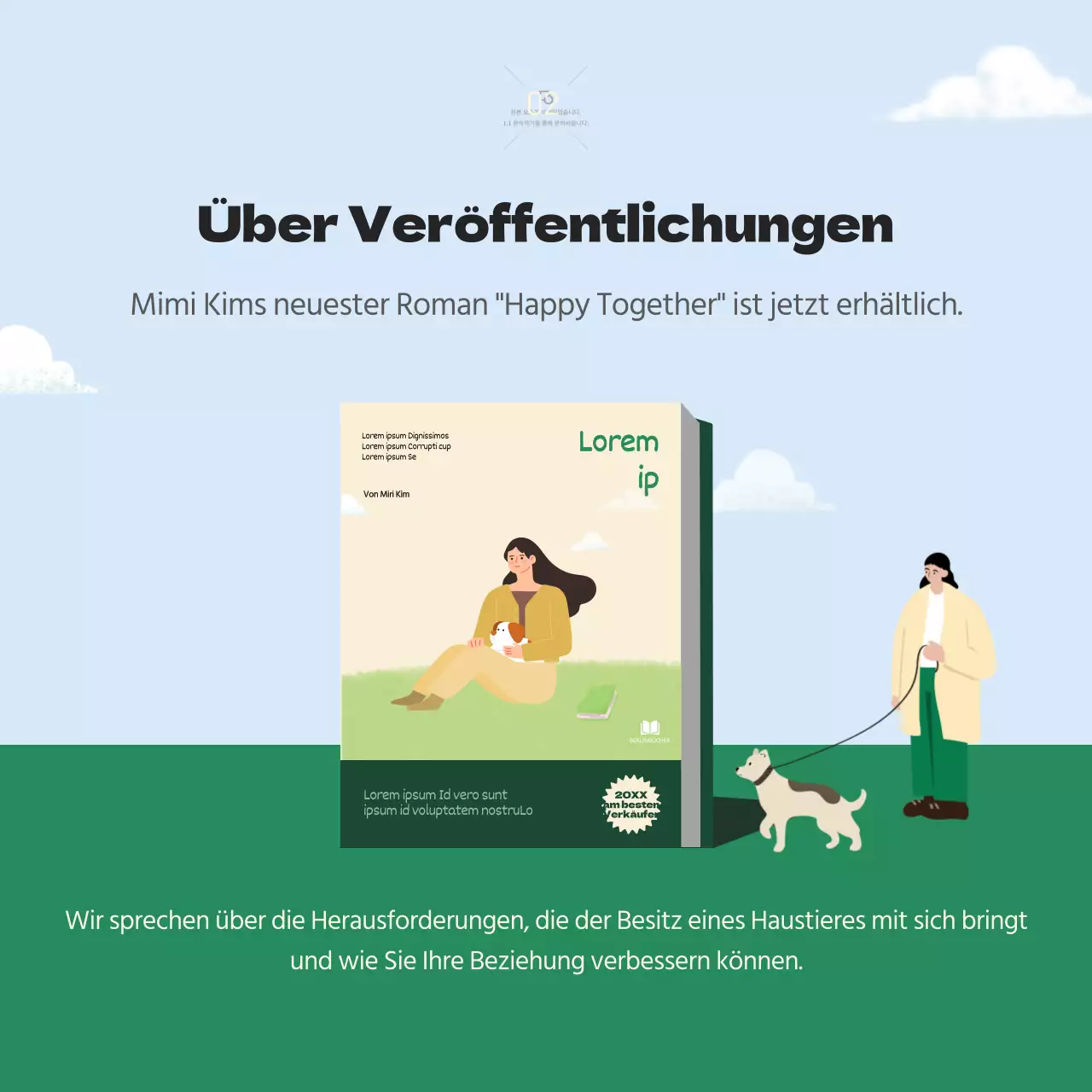 Buchgespräch anlässlich der Veröffentlichung eines beige-grün illustrierten Konzeptbuchs