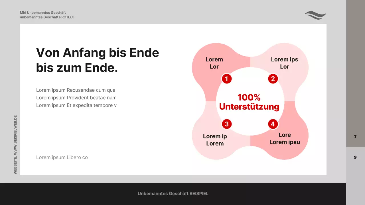 Ein Geschäftsvorschlag mit Fotos auf grauem Hintergrund