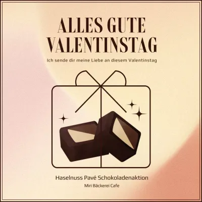 Pralinen zum Valentinstag in rosa-beige für eine sentimentale Note