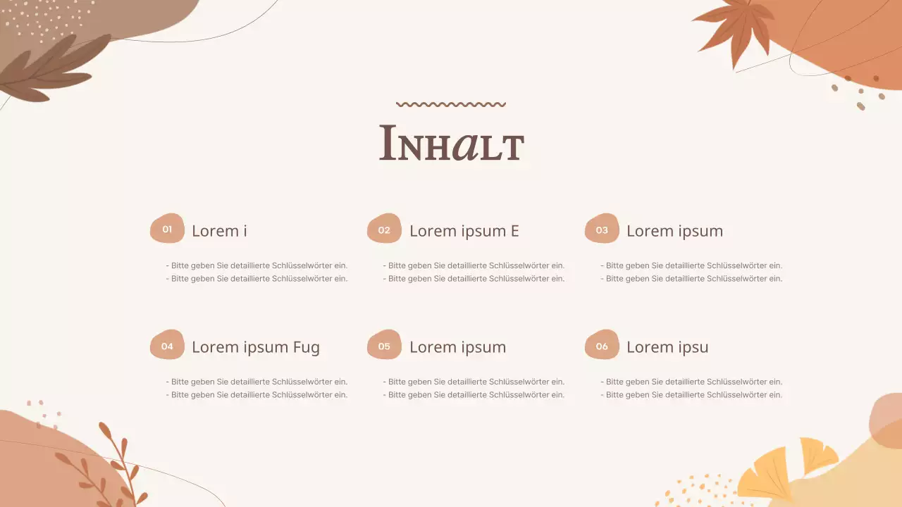 Ein Leitfaden für herbstliche Veranstaltungen mit geometrischen Mustern in Braun und Elfenbein