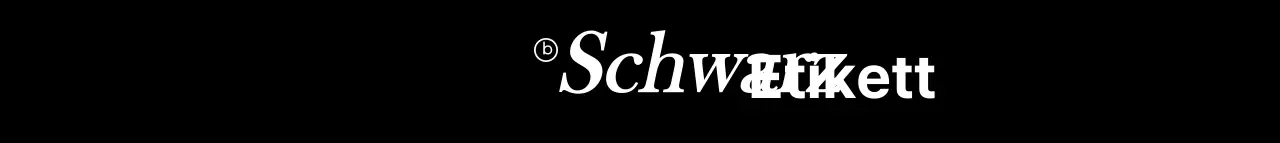 Einfache, saubere Schriftkombinationen in schwarzer und weißer Farbe Logo-Stil Werbung für Bekleidungsgeschäfte und Werbung