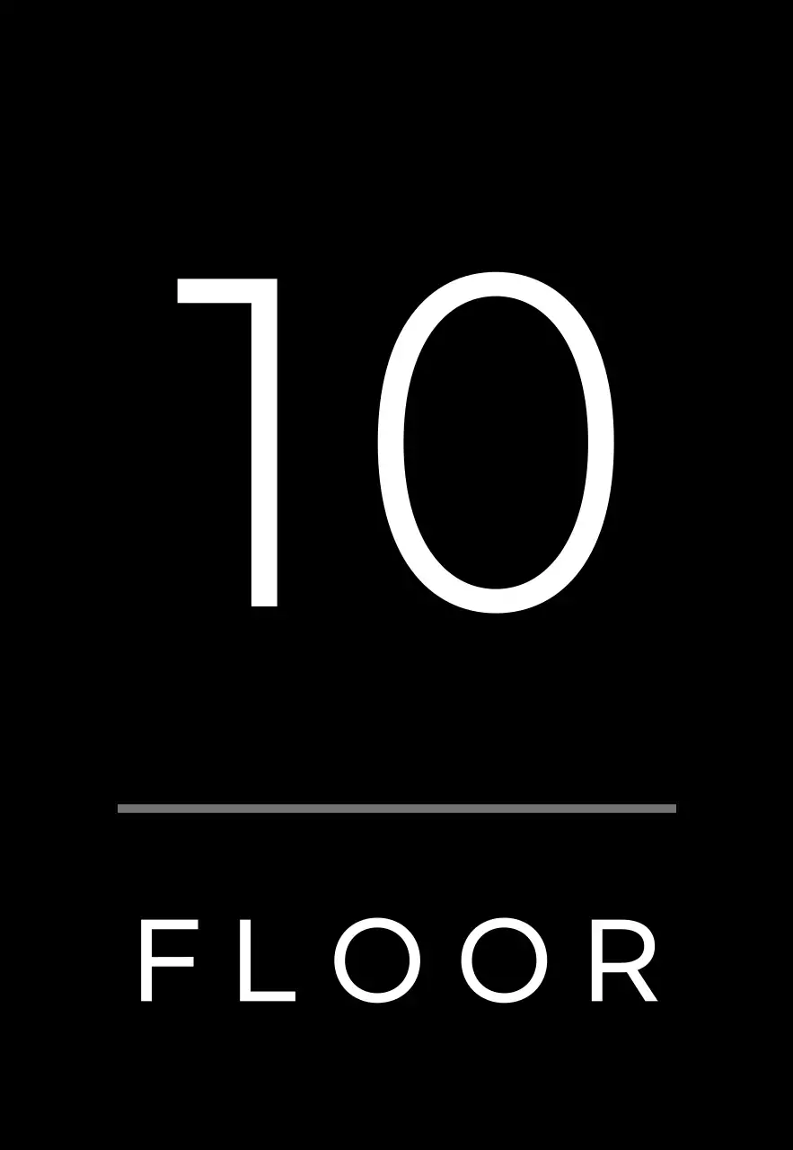 黒のシンプルな案内用 현판