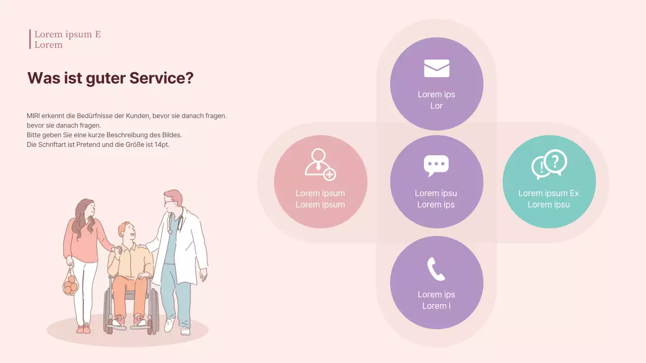 Schulungshandbuch für Krankenhaus-CS-Gütezeichen in rosa Pastellfarben