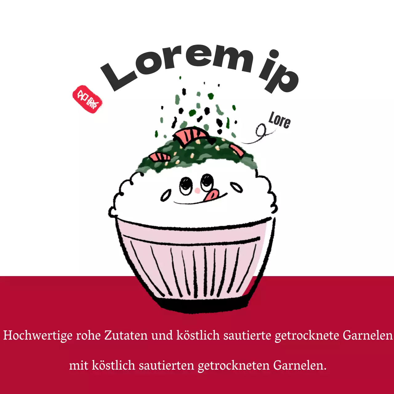 Getrocknete Shrimps Kim Javan Kreis Aufkleber