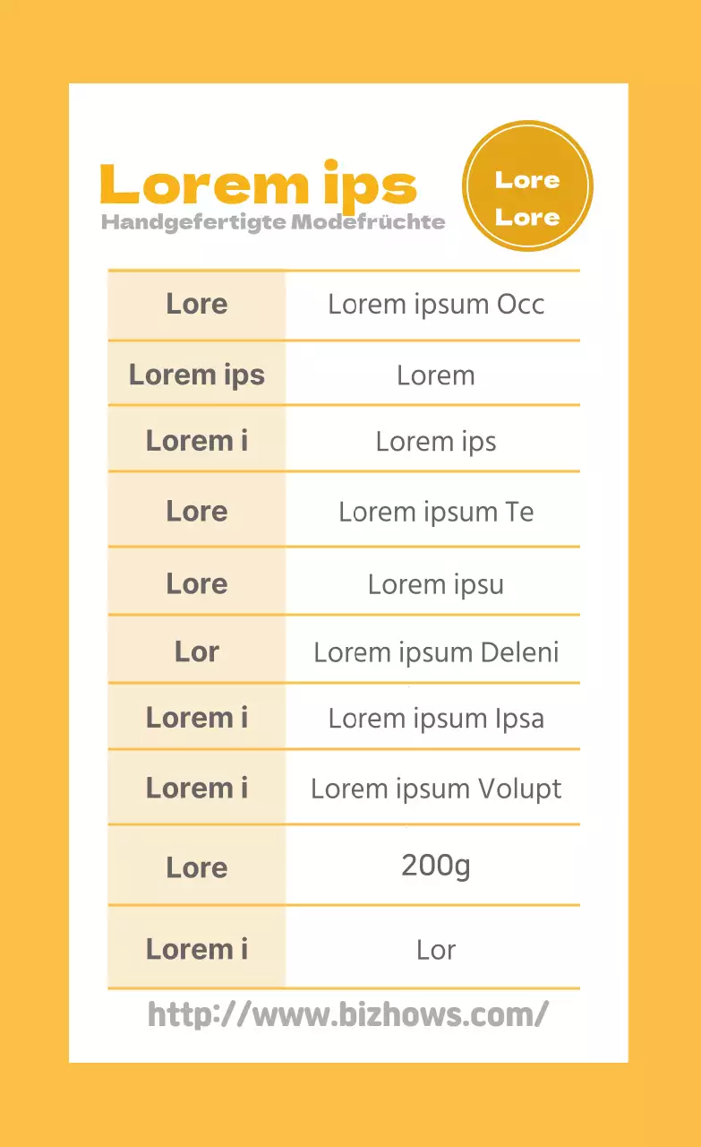Blaues Informationsetikett für Passionsfrüchte