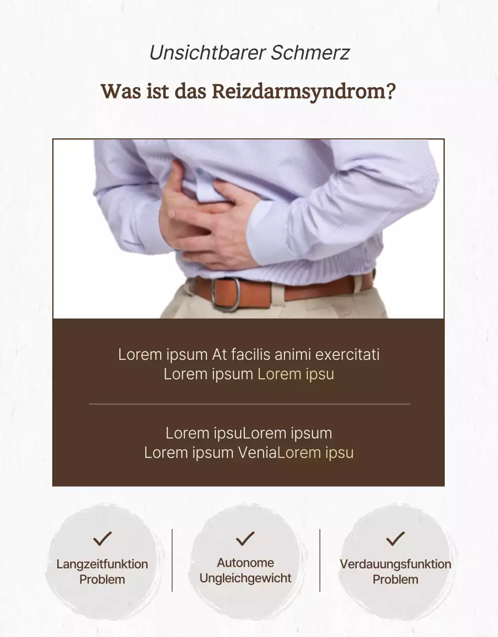 Braun gefärbte orientalische Klinik Behandlung für IBS im Detail