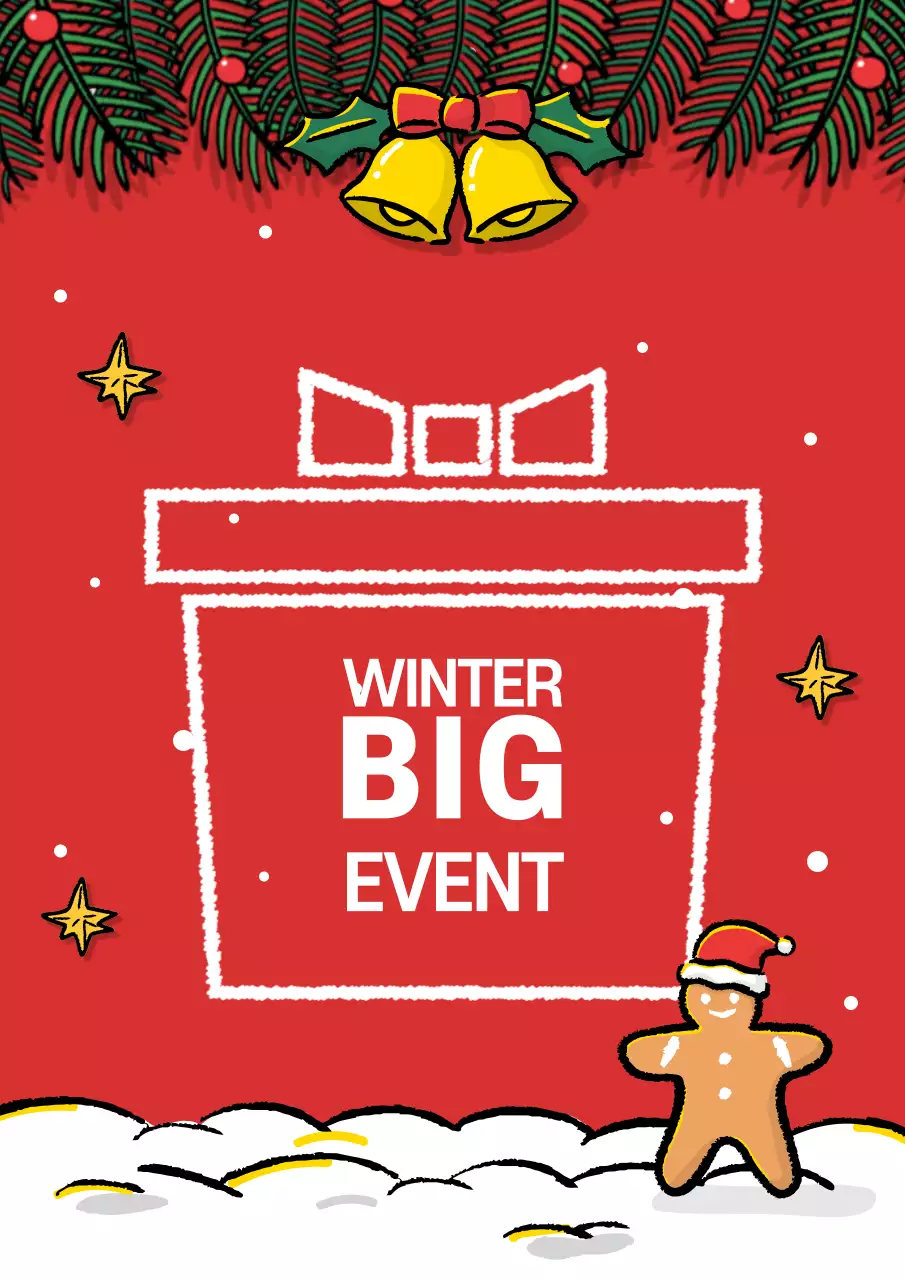 赤 かわいい クリスマス ポスター