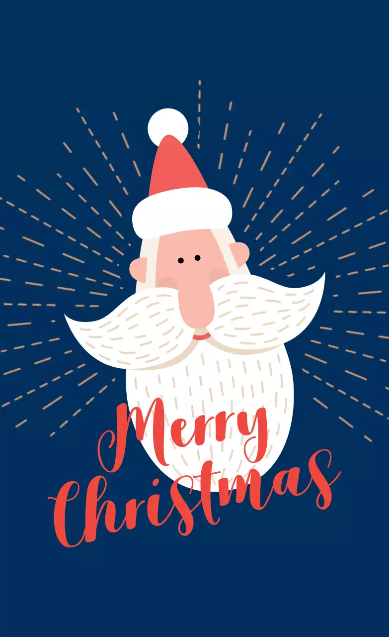 青色 赤色 イラスト サンタクロース クリスマス グリーティング ラベル