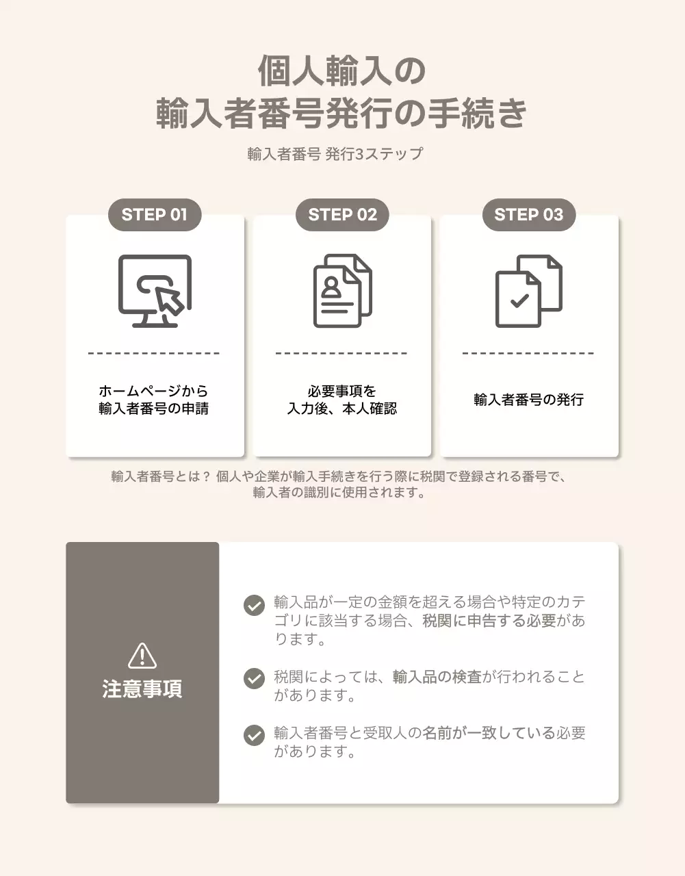 ベージュの落ち着いた雰囲気の海外購買代行テンプレート