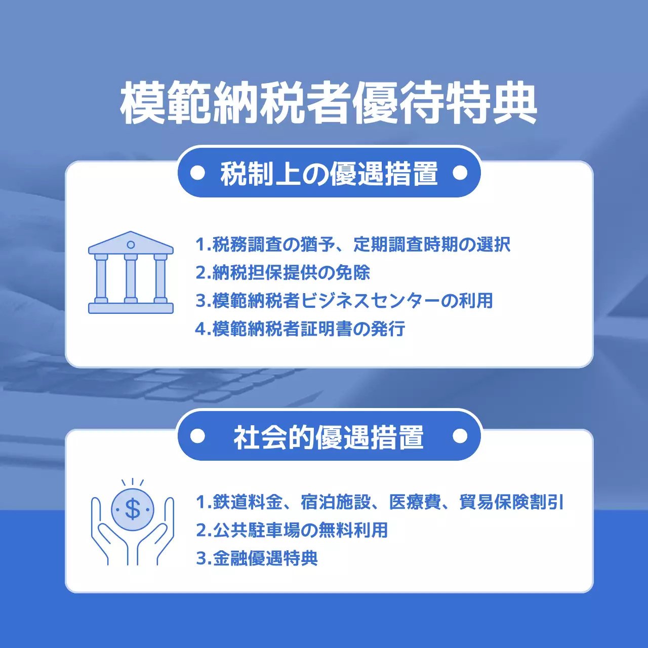 青 シンプル 税金 ポスター Instagram カルーセル