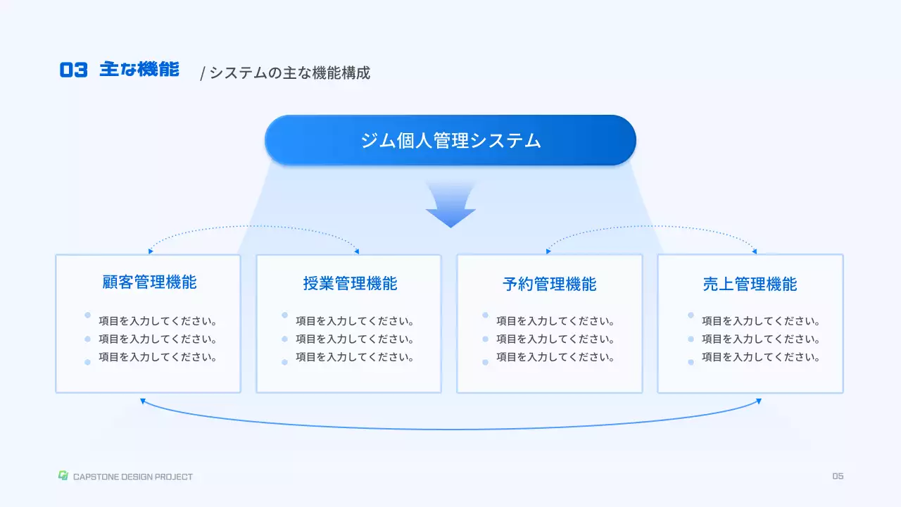 青色立体図形をコンセプトにした理工系課題