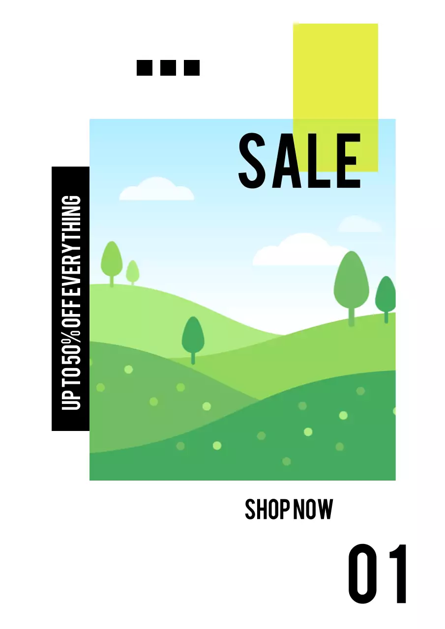 緑 モダン セール ポスター