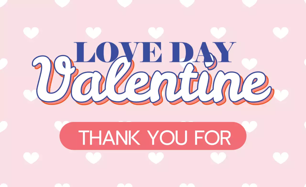 ピンク かわいい バレンタイン ポスター ファンシーバナー